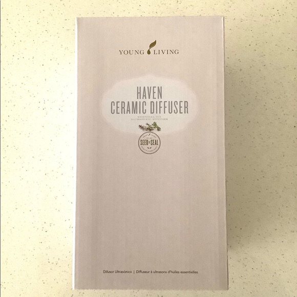 DIFFUSER CERAMIC HAVEN YOUNG LIVING NEW INCLUDES TWO OILS - Picture 5 of 9